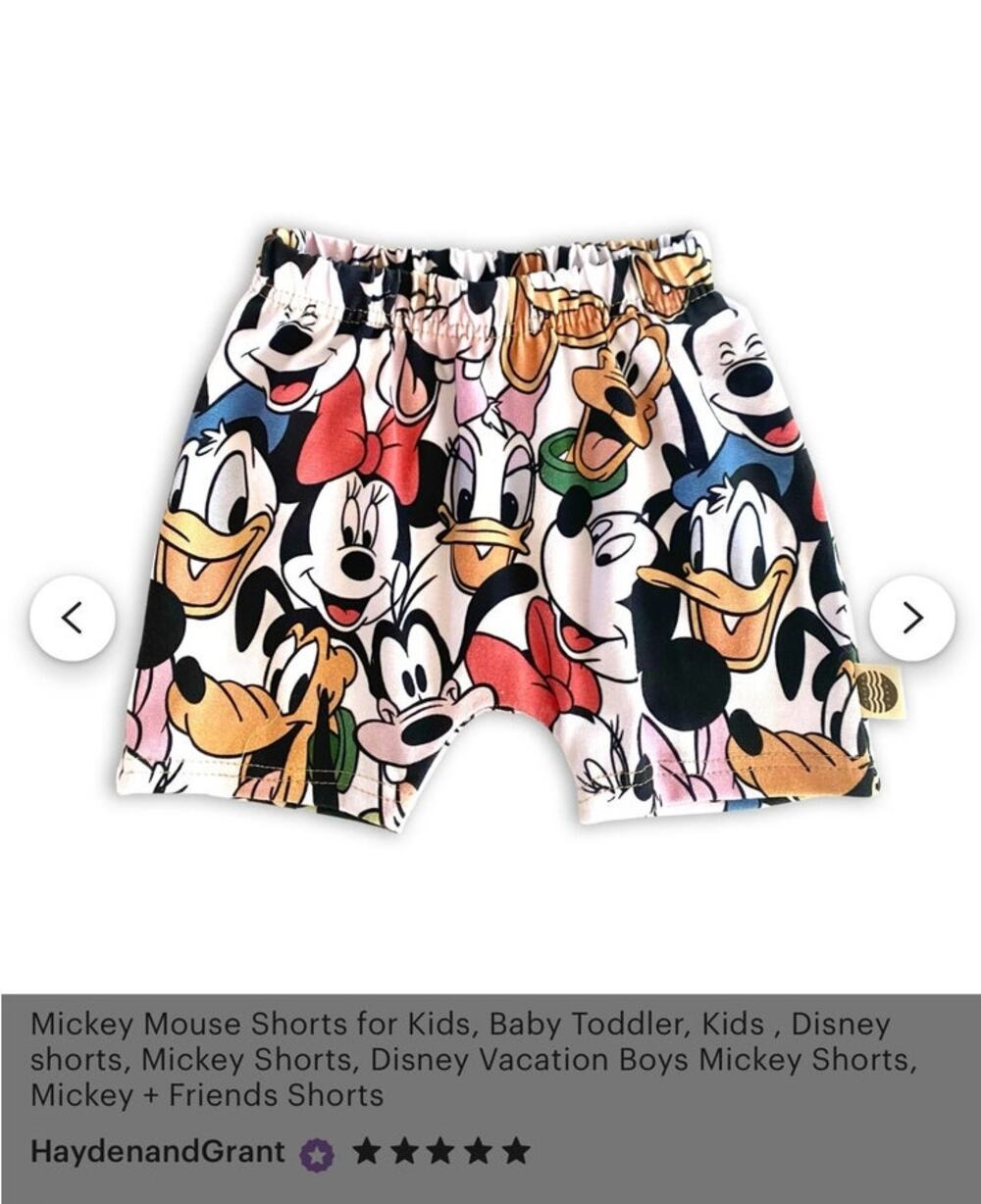 HAYDEN AND GRAND CUSTOM MADE DISNEY CHARACTER SHORTS BOYS SIZE 5
